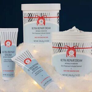 NEW IN BOX! First Aid Beauty w/ (2)14oz Ultra Repair Cream Duo w/ (2) 1oz Minis